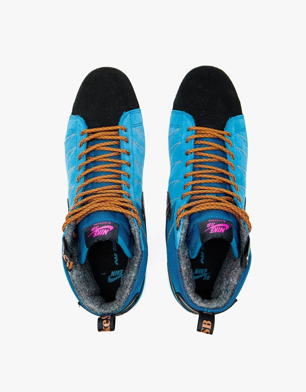 Nike SB Zoom Blazer Mid Premium Skate Shoes - Marina/Black-Pecan-Desert Ochre