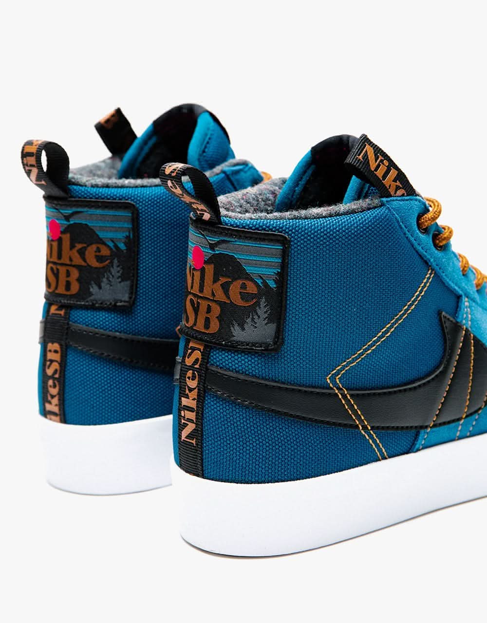 Nike SB Zoom Blazer Mid Premium Skate Shoes - Marina/Black-Pecan-Desert Ochre