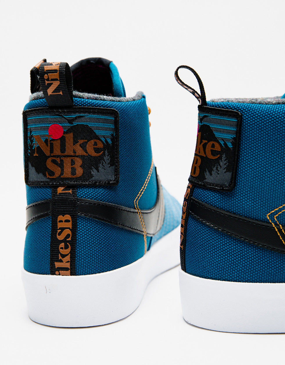 Nike SB Zoom Blazer Mid Premium Skate Shoes - Marina/Black-Pecan-Desert Ochre
