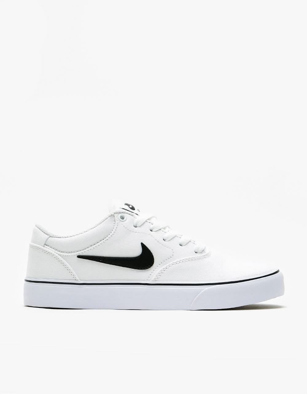 Nike sb check solarsoft white canvas skate shoes Clearance