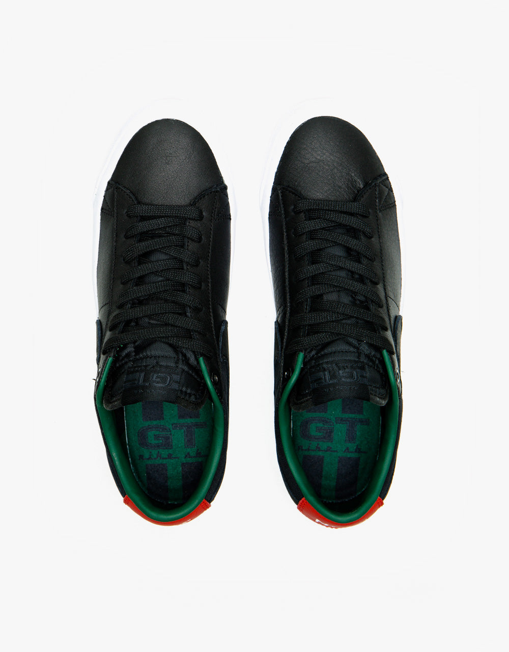 Nike SB Zoom Blazer Low Pro GT Premium Skate Shoes - Black/Black-Varsity Red-Fir