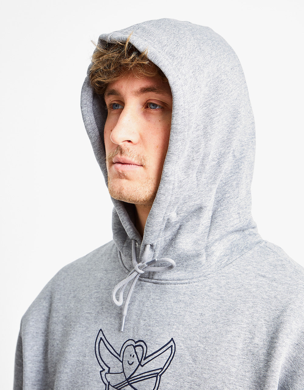 adidas G Shmoofoil Pullover Hoodie - Core Heather/Collegiate Navy