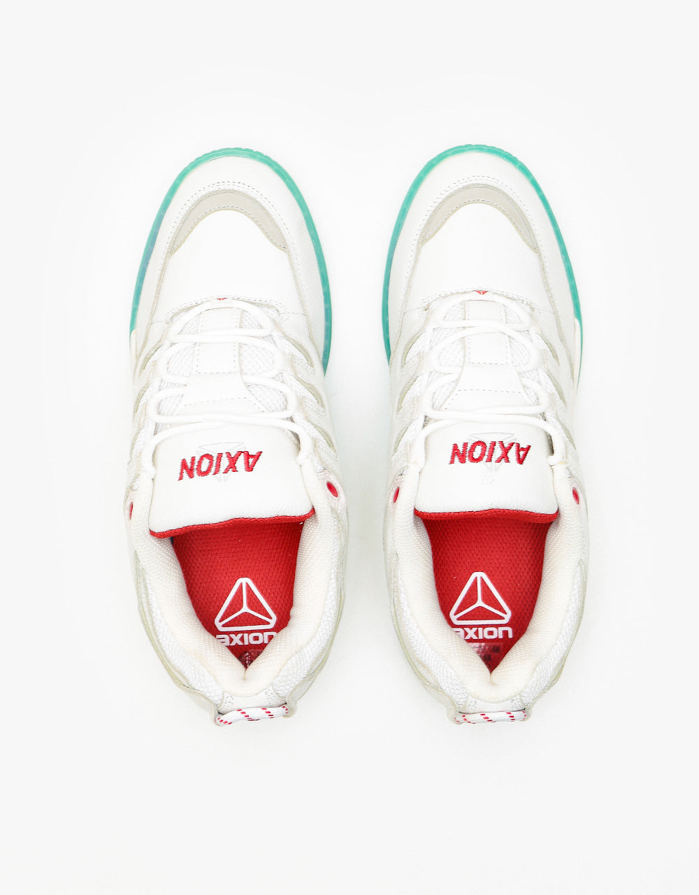 Axion Offical Skate Shoes - White/Grey/Red/Clear