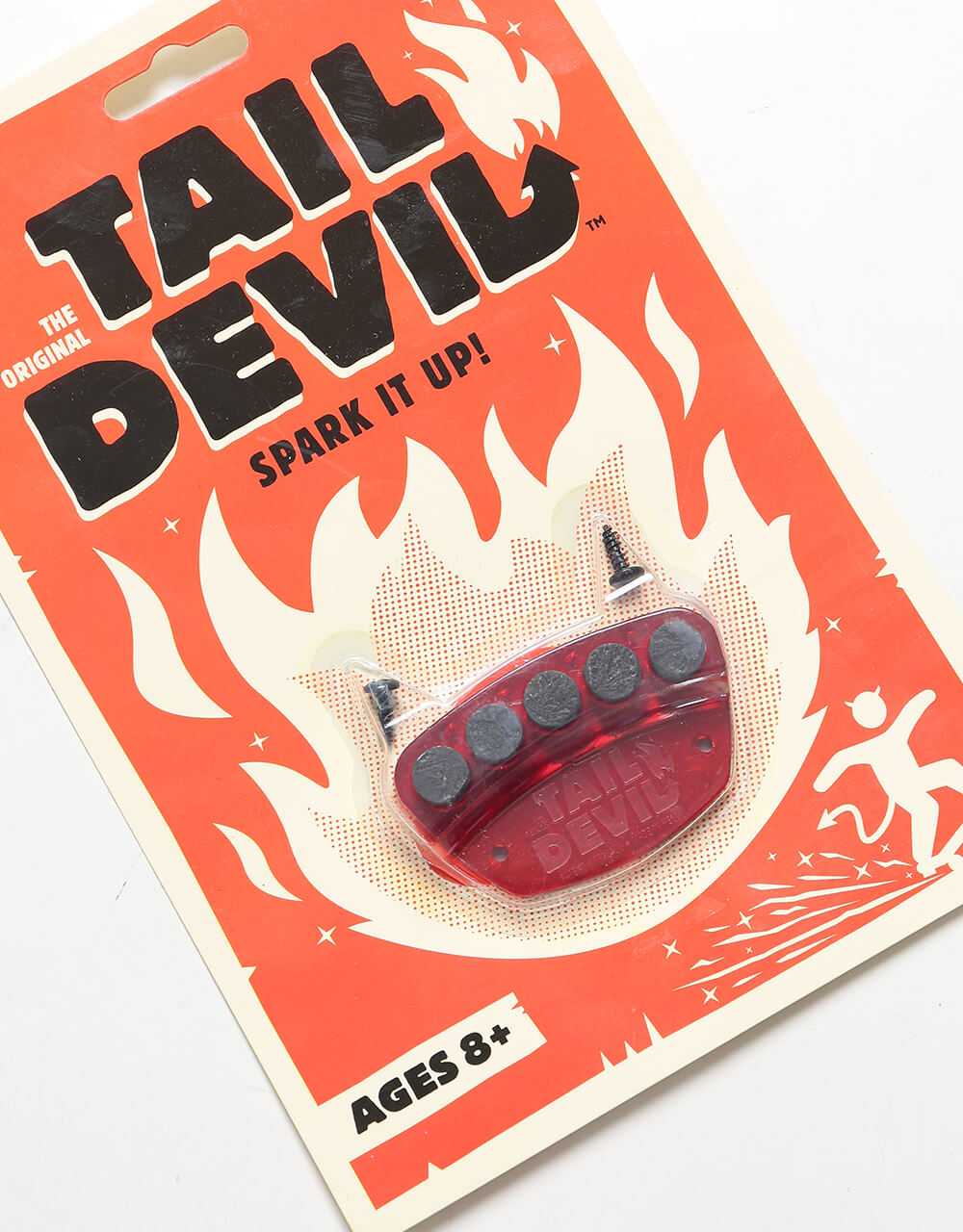 Tail Devil Skateboard Spark Plate - Red/Black