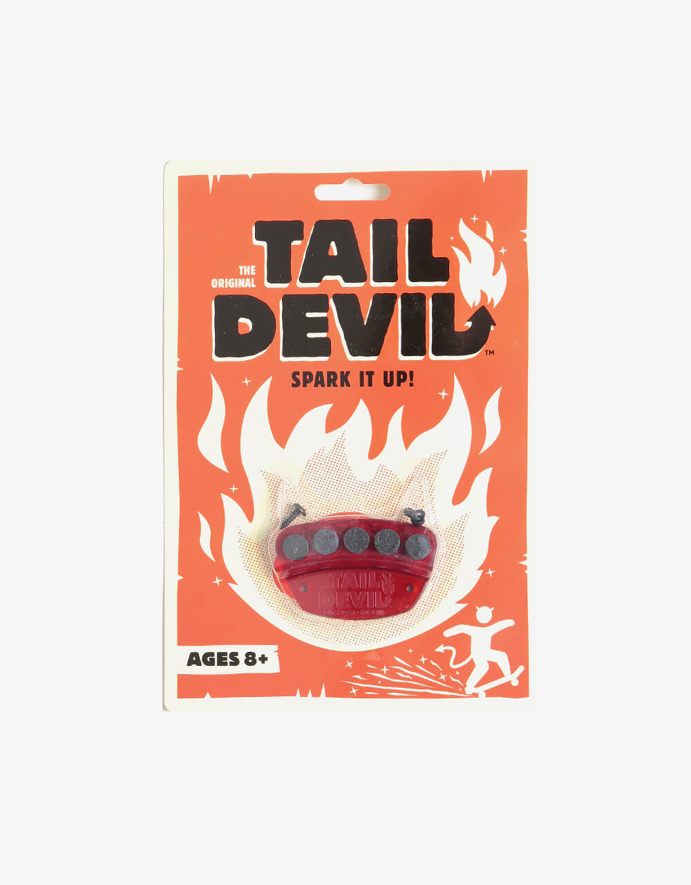 Tail Devil Skateboard Spark Plate - Red/Black