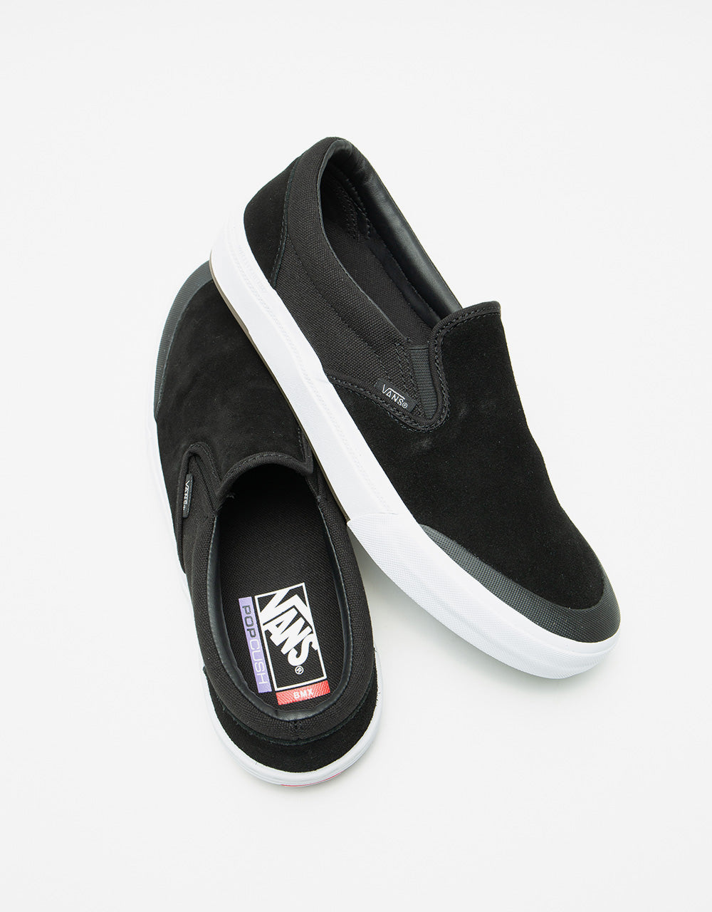 Vans BMX Slip-On Skate Shoes - Black/Grey/White