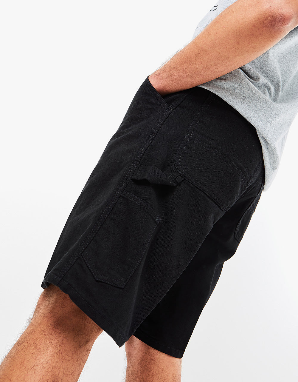 Carhartt WIP Single Knee Short - Black (Rinsed)