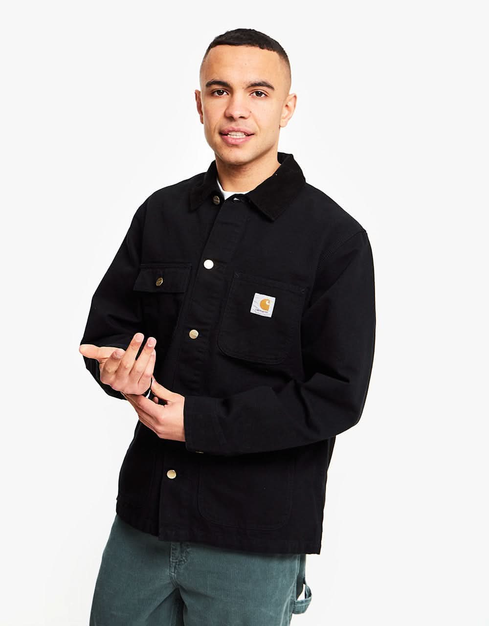 Carhartt WIP Michigan Chore Coat Black/Black (Rinsed)