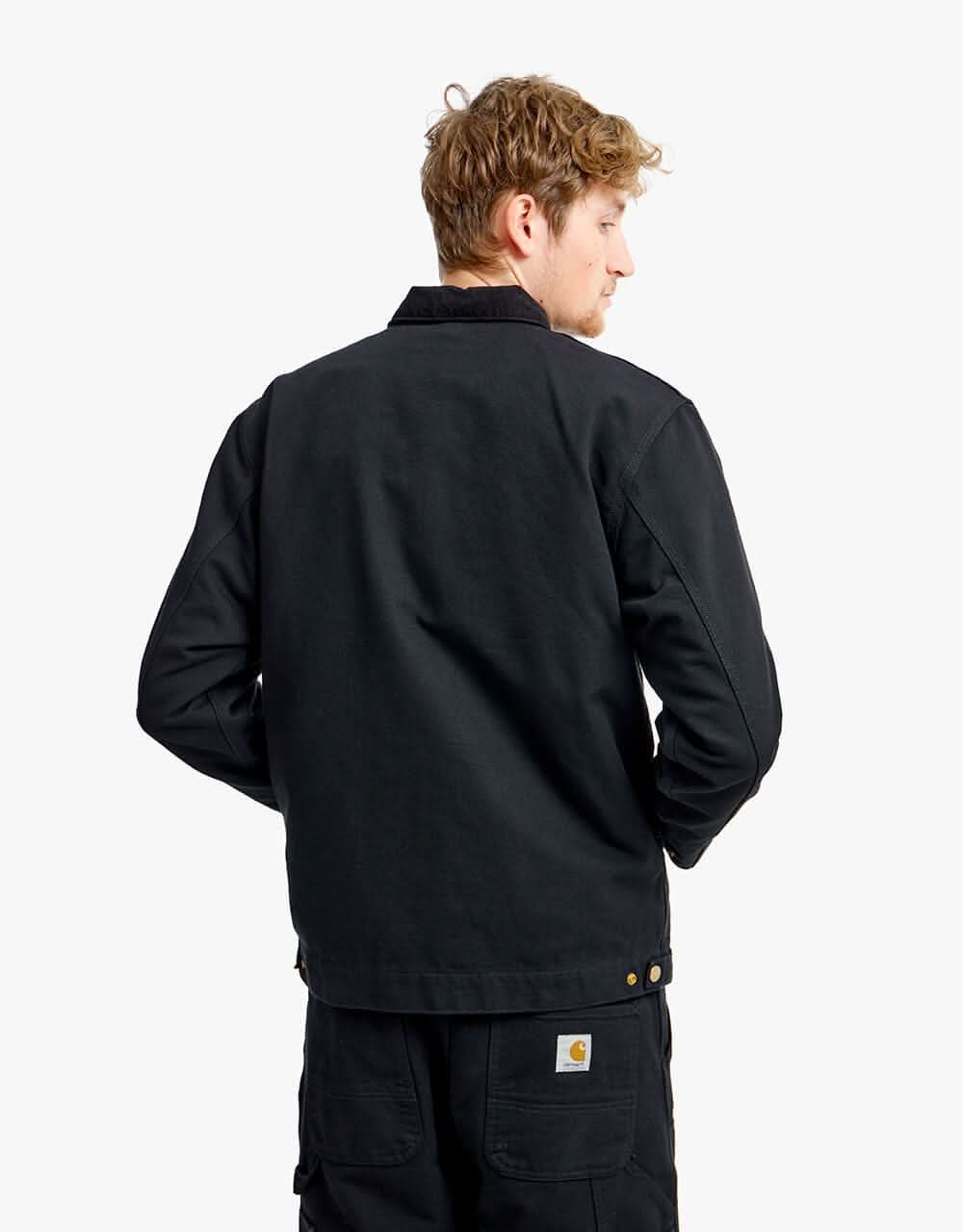 Carhartt WIP Detroit Jacket - Black/Black (Rinsed) | Route One