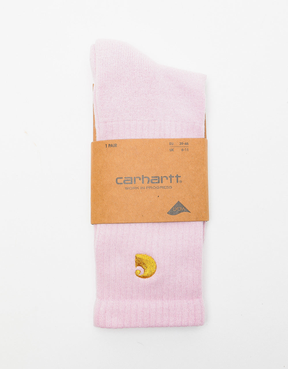 Carhartt WIP Chase Socks - Pale Quartz/Gold