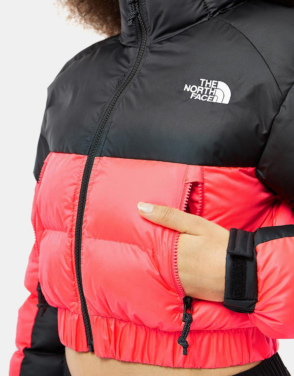 The North Face Womens Black Box Phlego Synthetic Insulated Jacket - Brilliant Coral/TNF Black