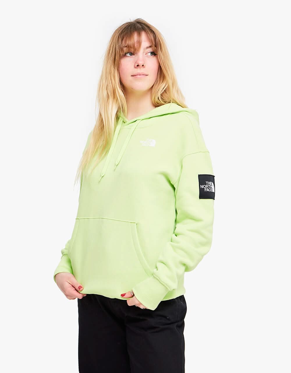 The North Face Womens Black Box Galahm Graphic Pullover Hoodie - Sharp Green