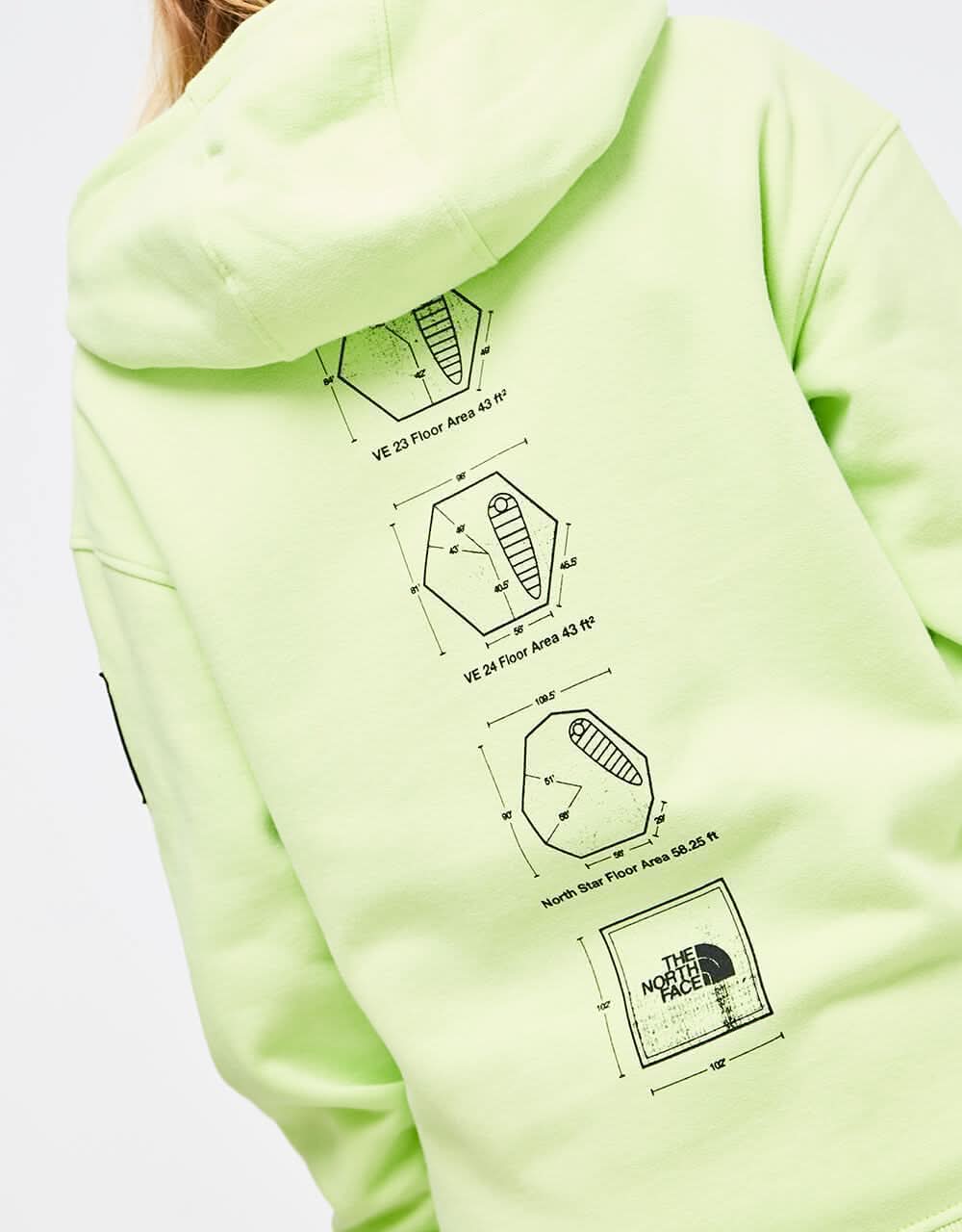 The North Face Womens Black Box Galahm Graphic Pullover Hoodie - Sharp Green