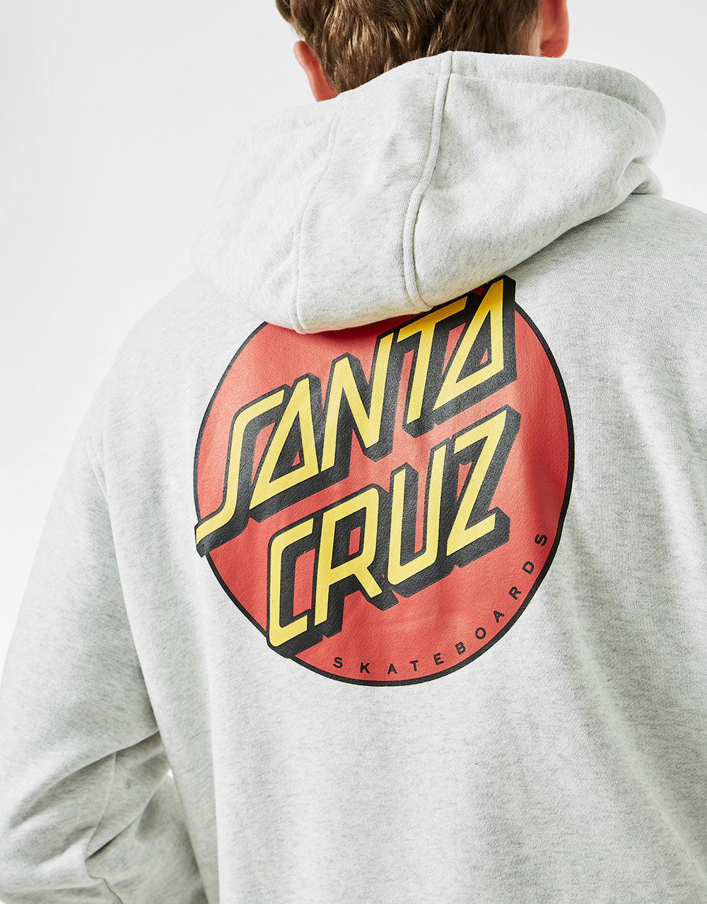 Santa Cruz Classic Dot Zip Hoodie - Athletic Heather