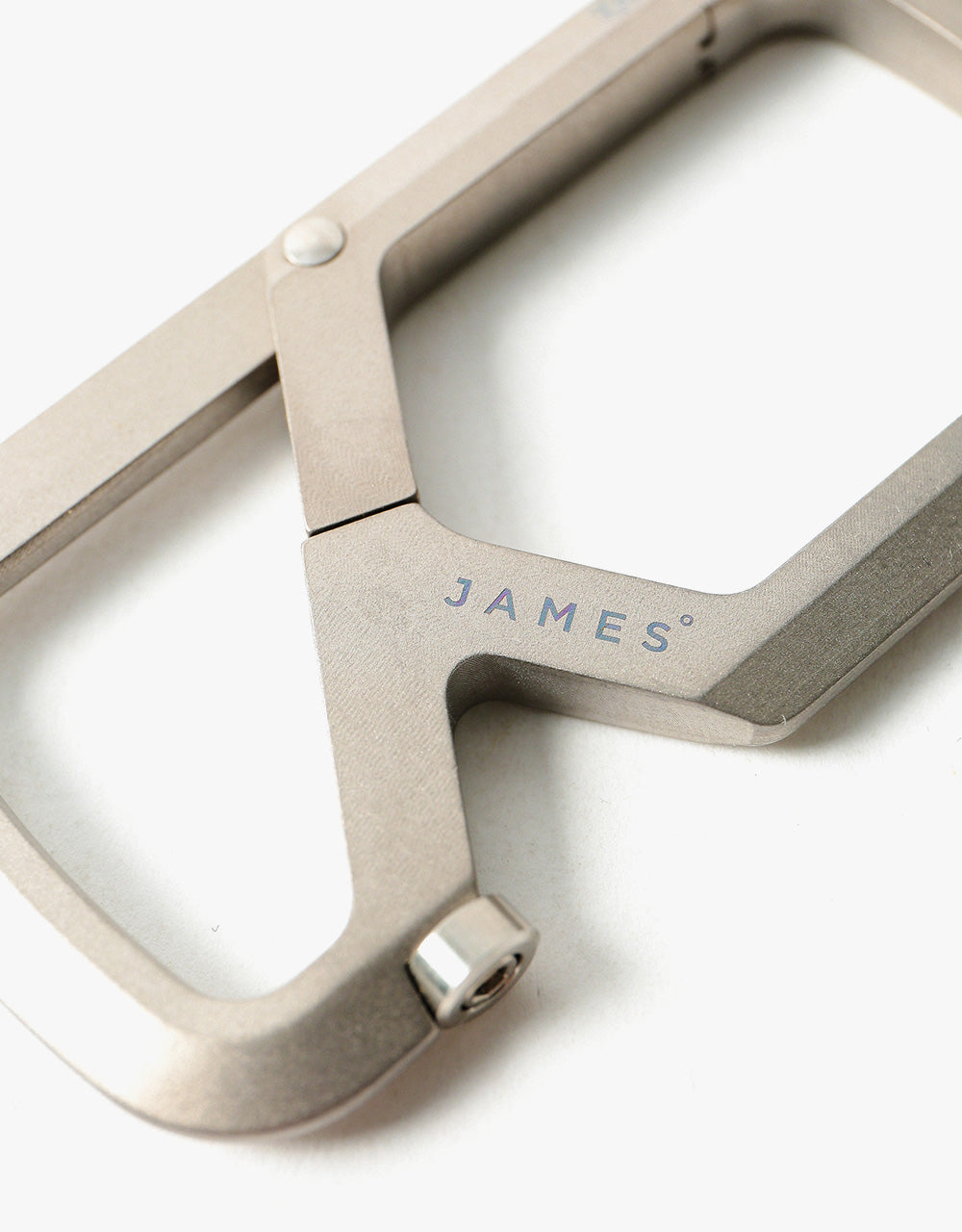 James The Mehlville 'Carabiner' Keychain - Titanium/Titanium