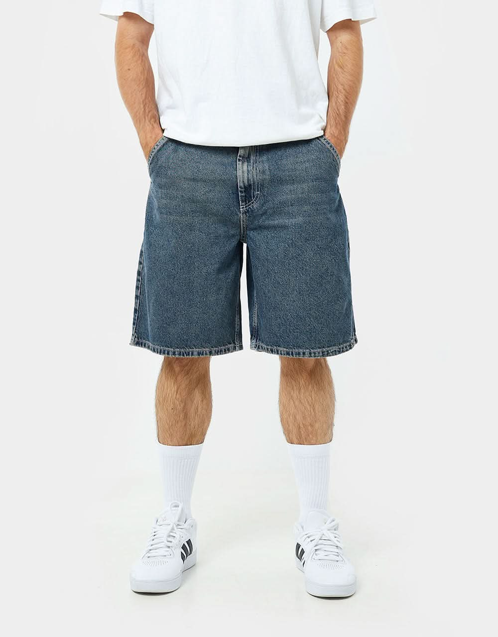 Route One Super Baggy Denim Shorts - Light Wash