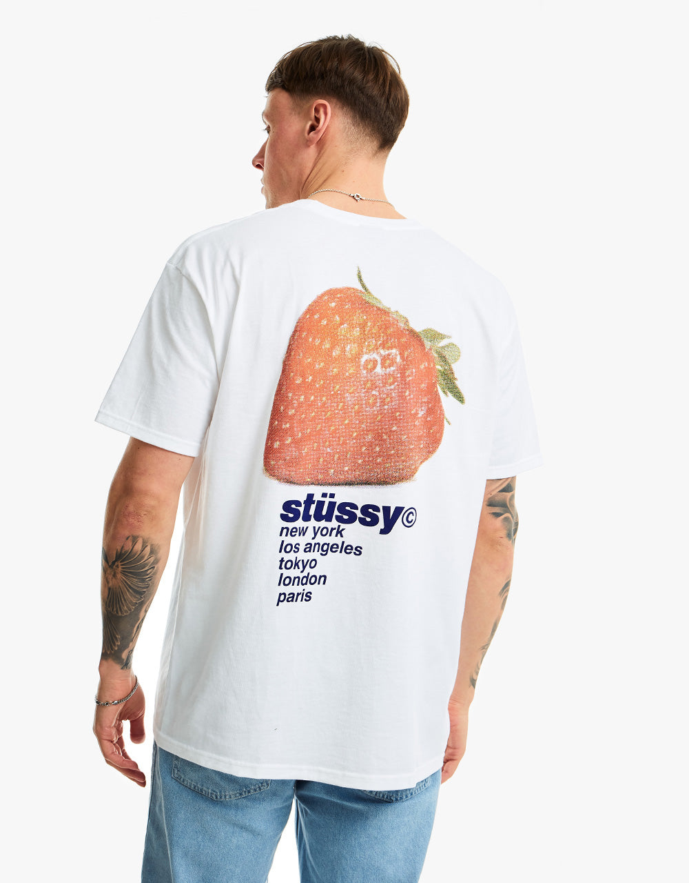 Stüssy Strawberry T-Shirt - White – Route One