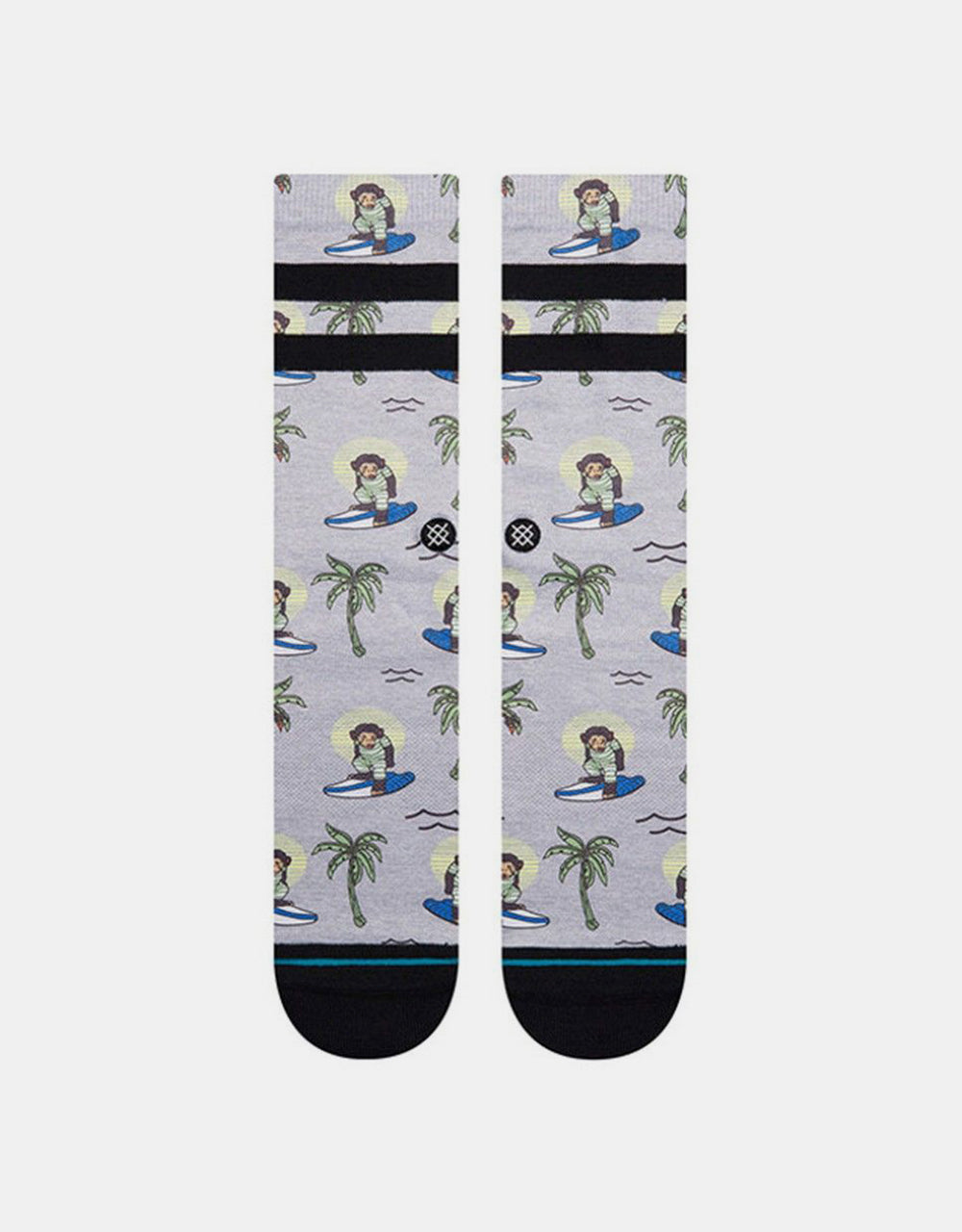 Stance Surfing Monkey Crew Socks - Grey