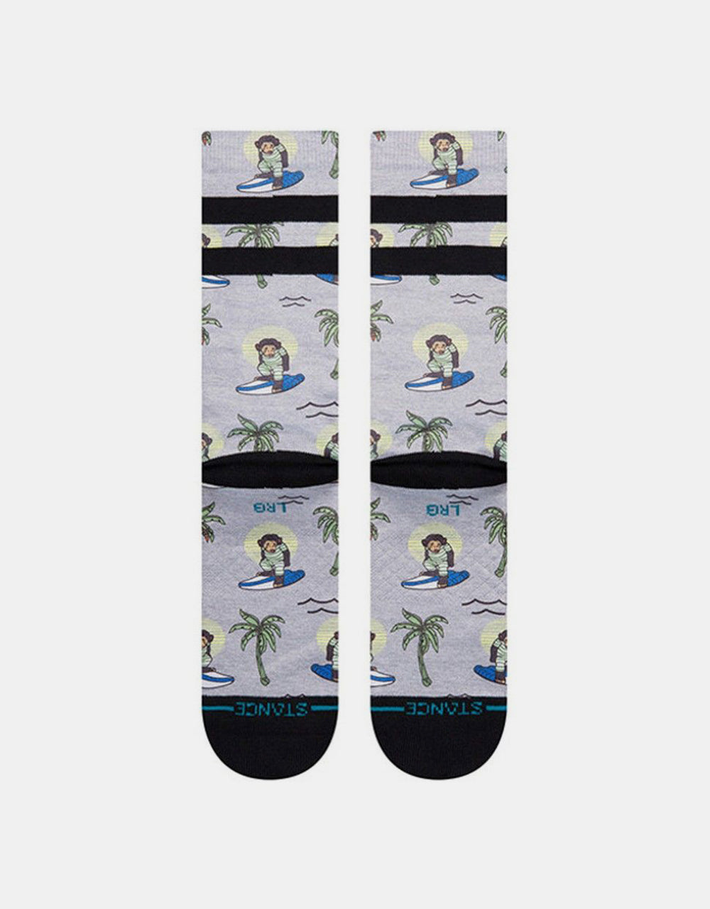 Stance Surfing Monkey Crew Socks - Grey