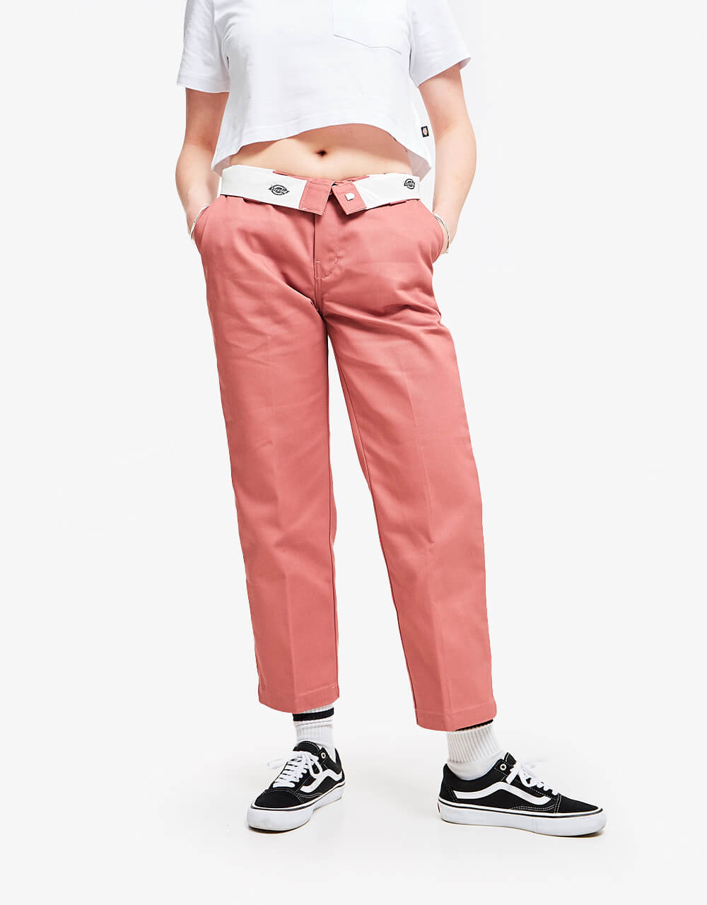 Dickies Womens 874 Recycled Cropped Work Pant - Withered Rose