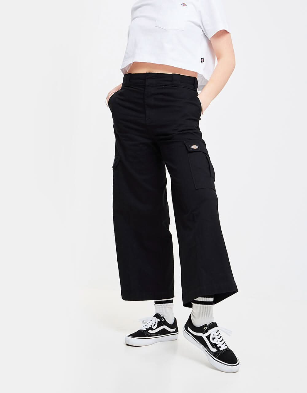 Dickies Womens Hockinson Cargo Pant Stone Washed Black