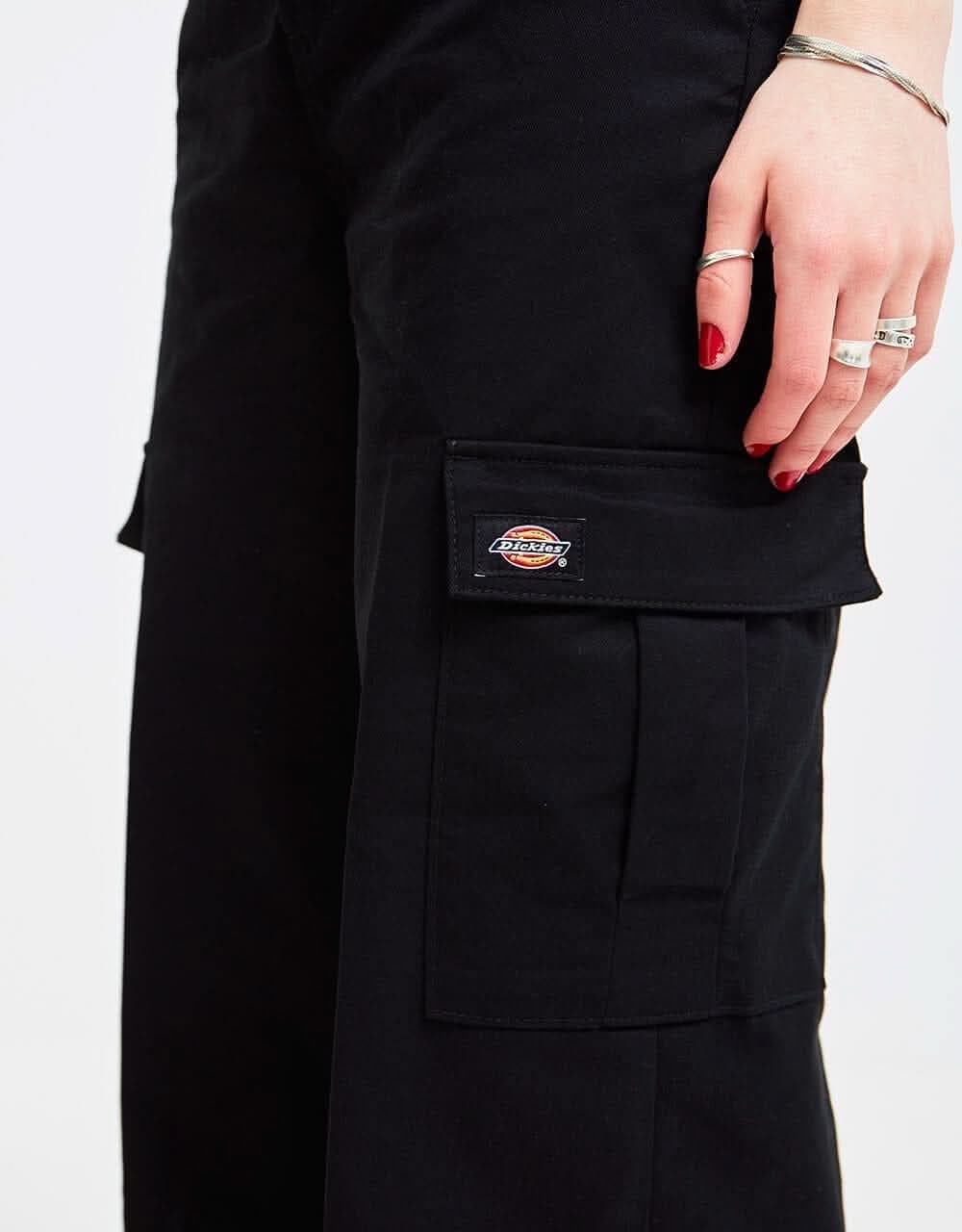 Dickies Womens Hockinson Cargo Pant Stone Washed Black