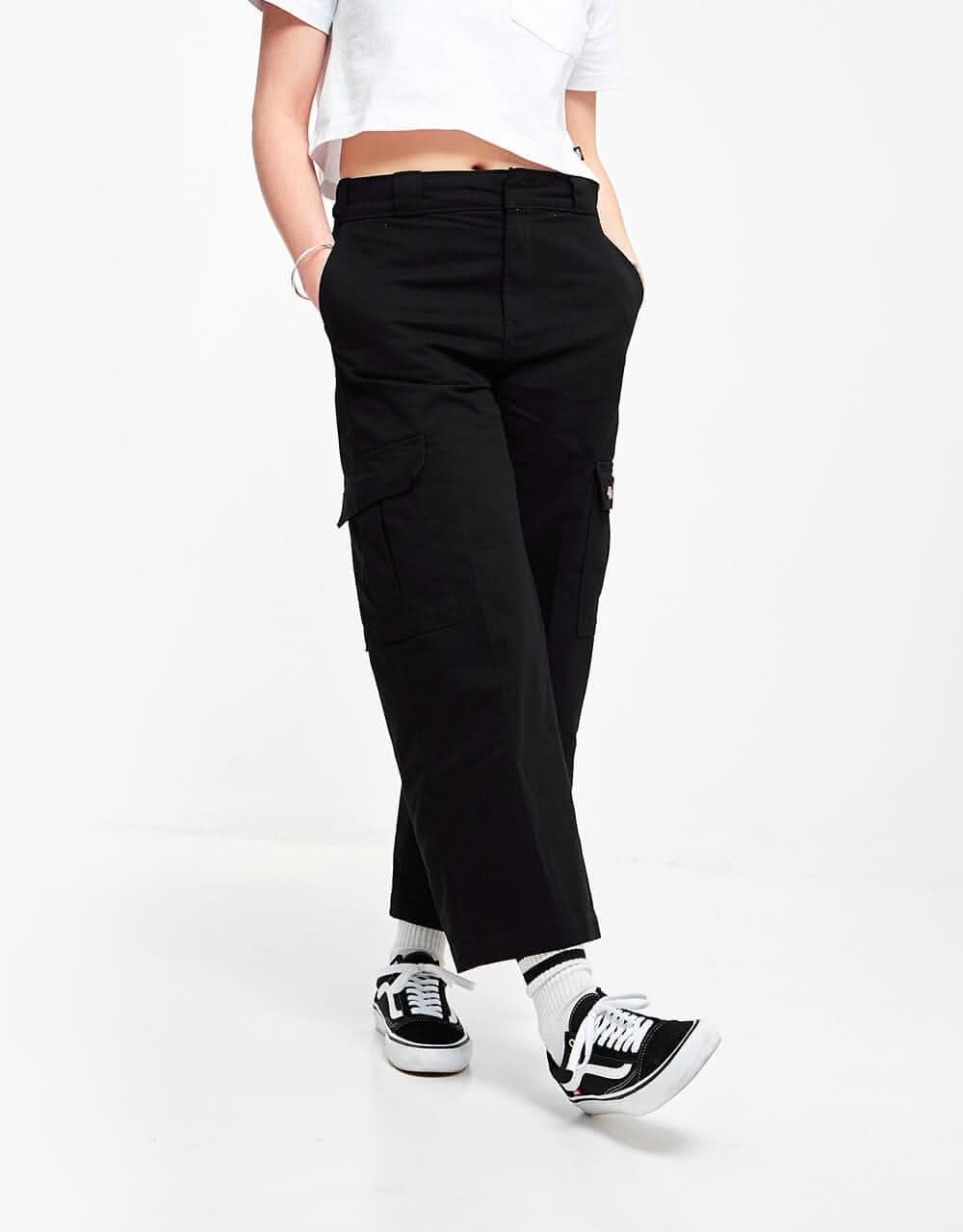 Dickies Womens Hockinson Cargo Pant Stone Washed Black