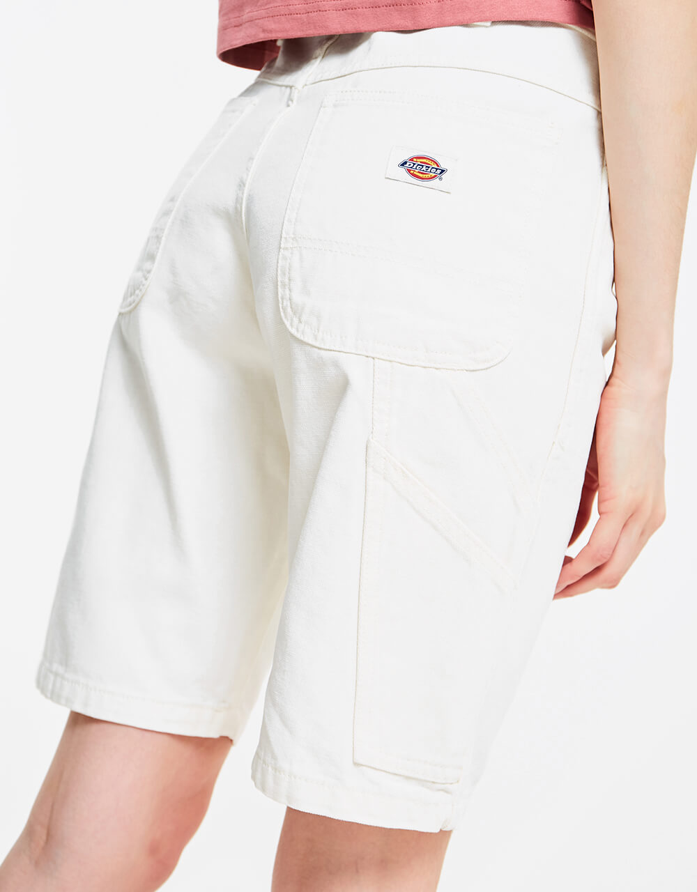Dickies Womens Duck Canvas Carpenter Short - Stone Washed Cloud