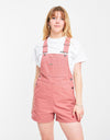 Dickies Womens Duck Canvas Short Bib - Stonewashed Withered Rose