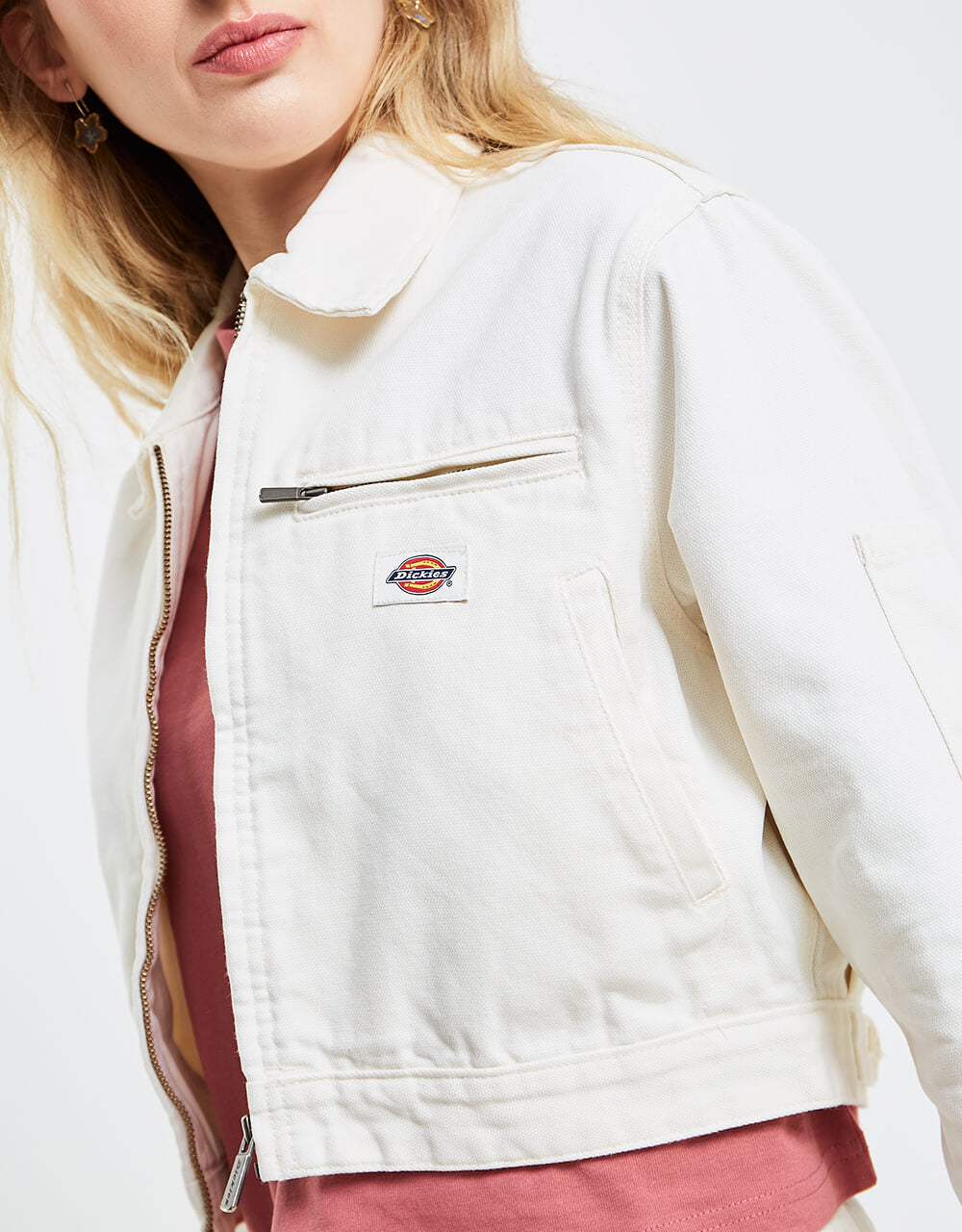Dickies Womens Duck Canvas SMR Jacket - Stone Washed Cloud