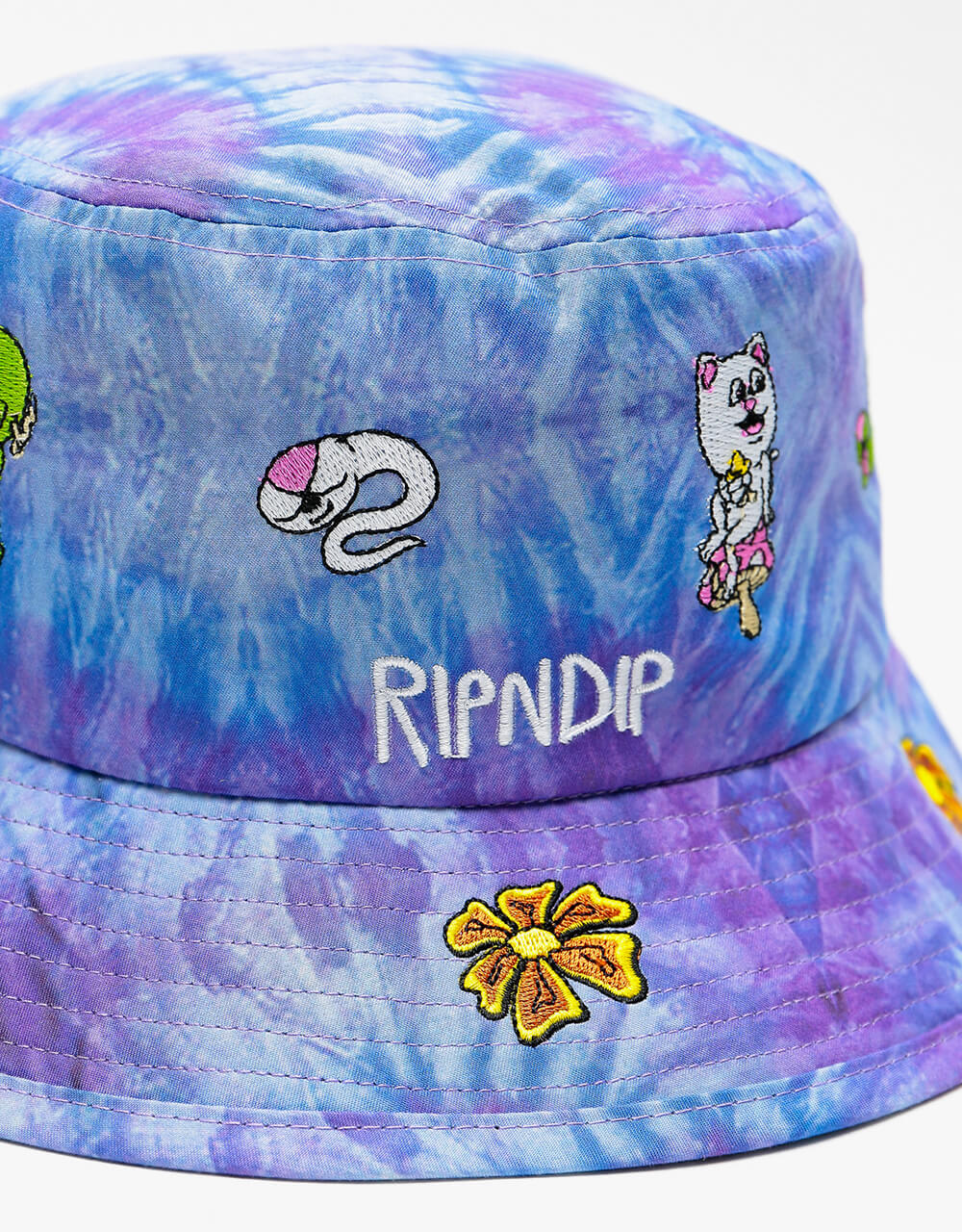 RIPNDIP Friday Jr Tie-Dye Bucket Hat - Purple Spiral Tie-Dye