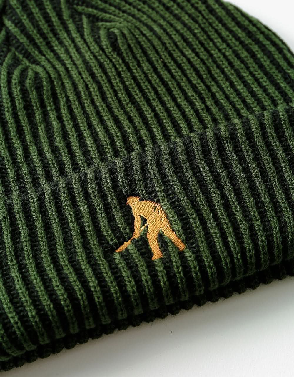 Pass Port  Workers 2-Tone Stripe Beanie - Green