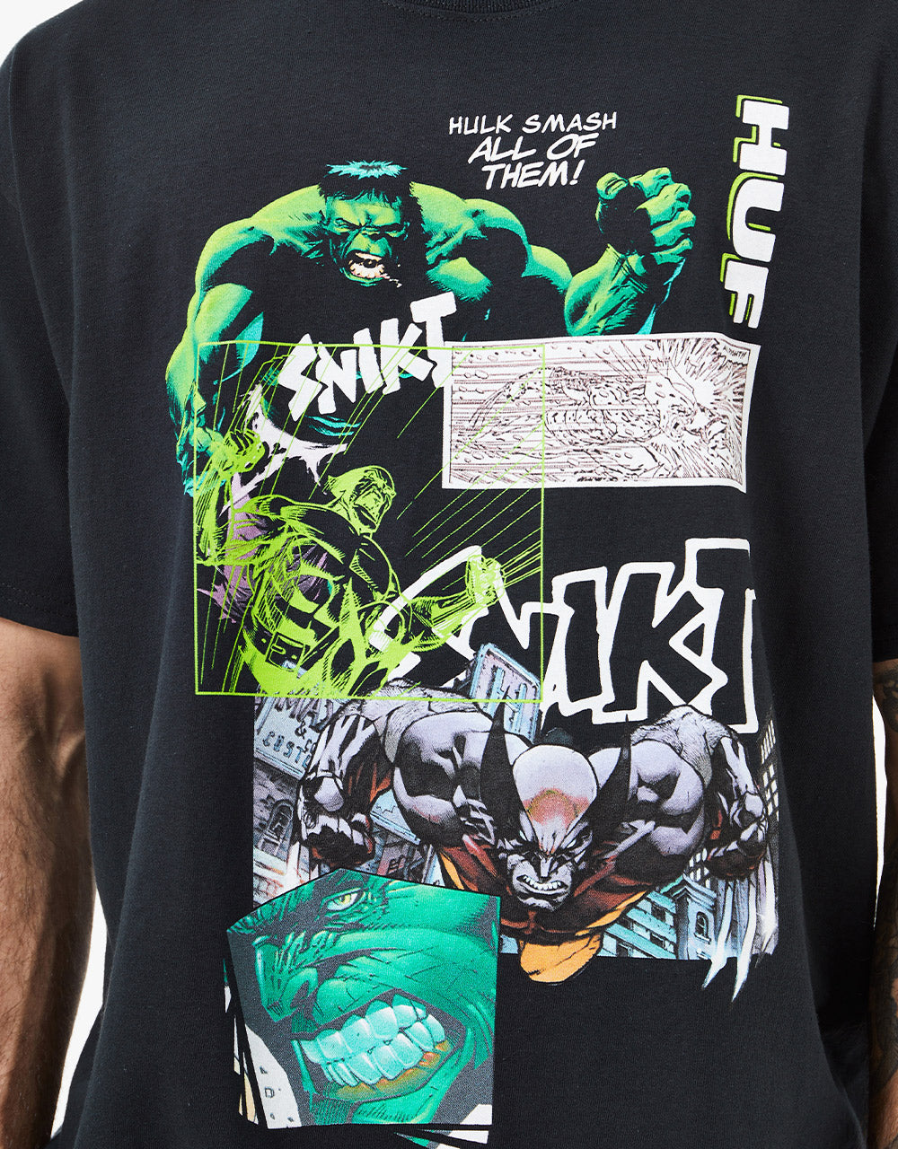 HUF x Marvel Smash Up T-Shirt - Black