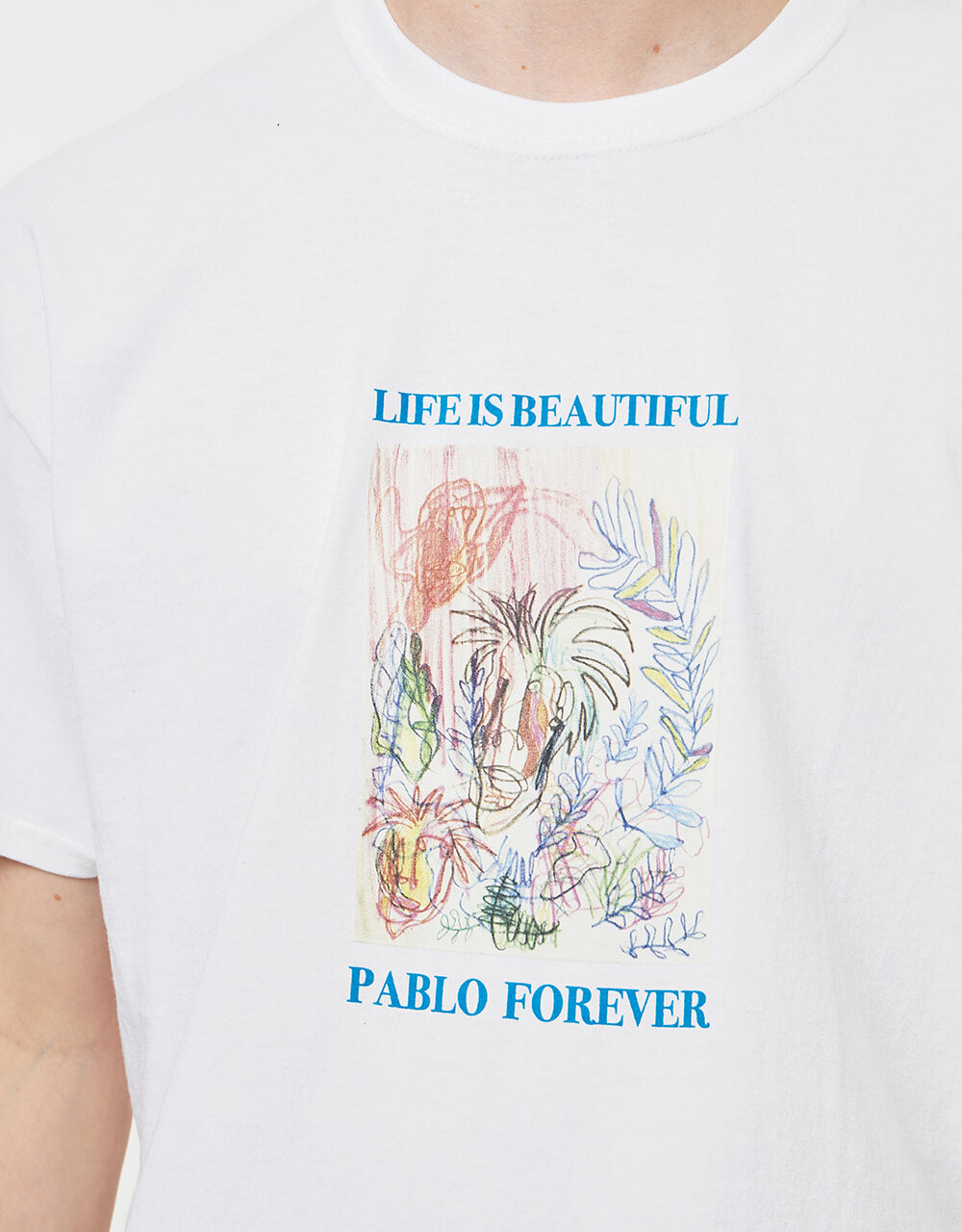 HUF x Pablo Ramirez Foundation Life Is Beautiful T-Shirt - White