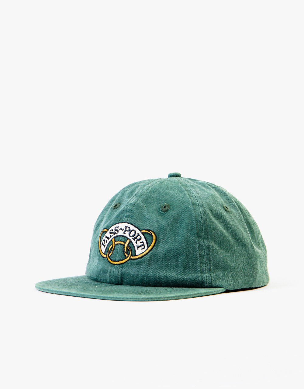 Pass Port Communal Rings 6 Panel Cap - Forest Green