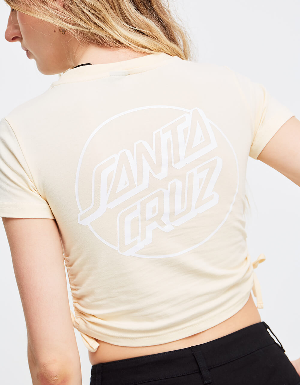 Santa Cruz Womens Opus Dot Tie T-Shirt - Pearl