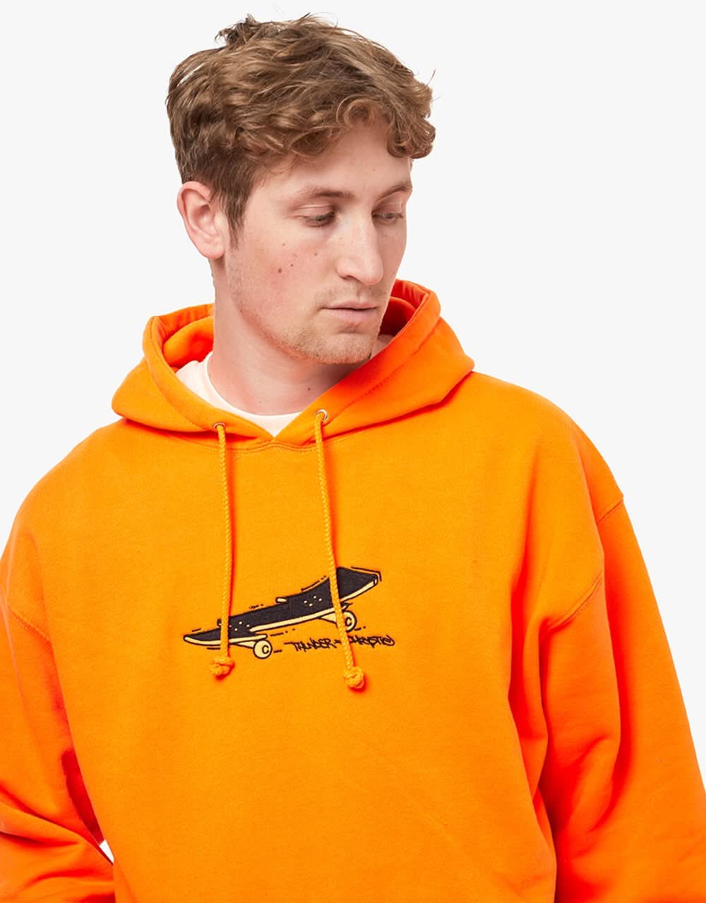 Thunder x Chrystie Lightening Bolt Board Pullover Hoodie - Bright Orange