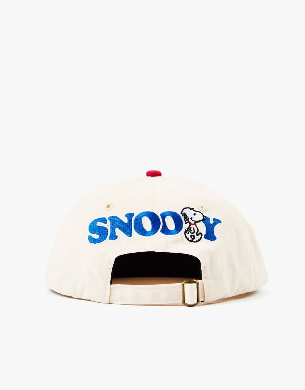 Butter Goods x Peanuts Umbrella 6 Panel Cap - Bone/Red