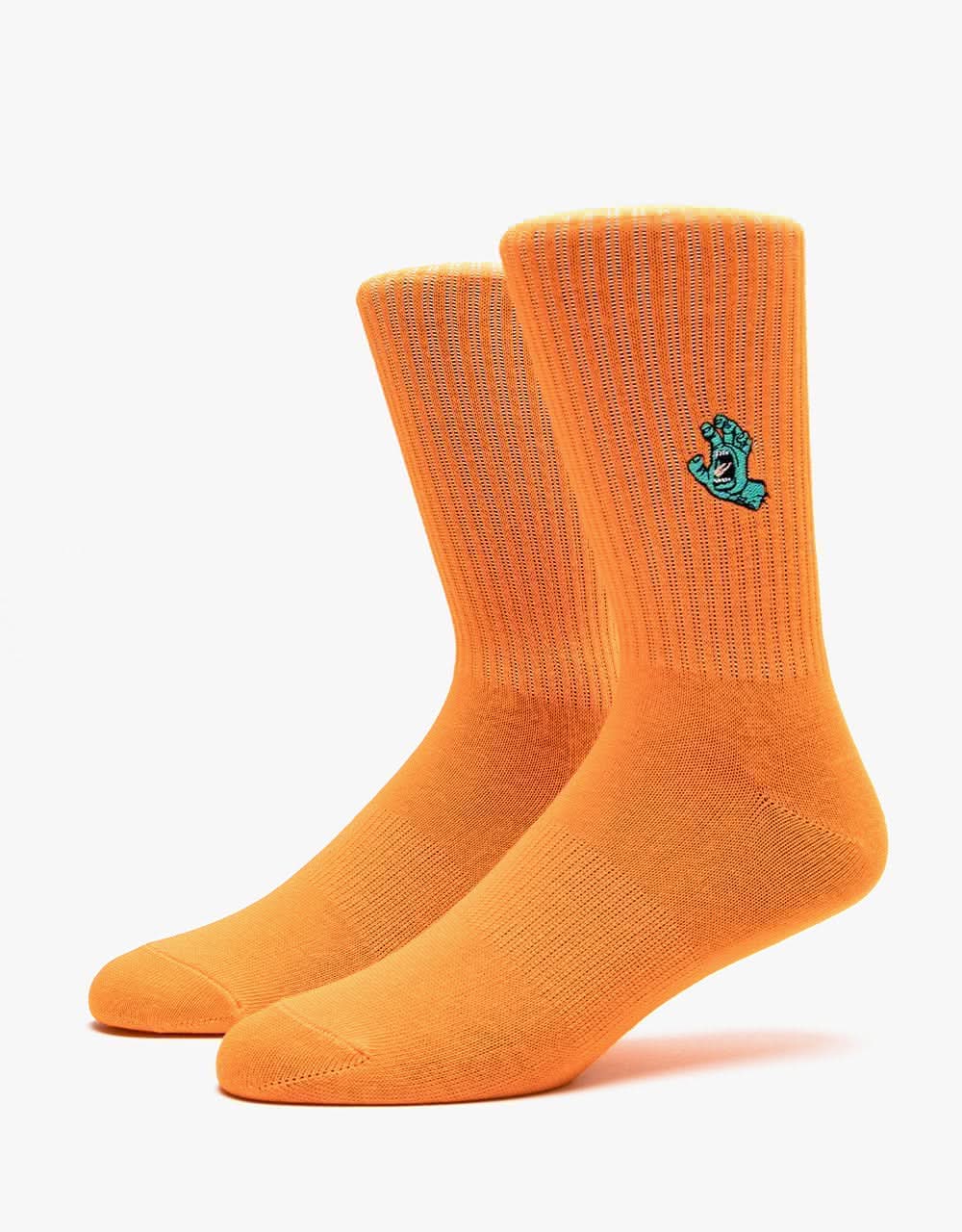 Santa Cruz Womens Mini Hand 2 Pack Socks - Orange/Blue