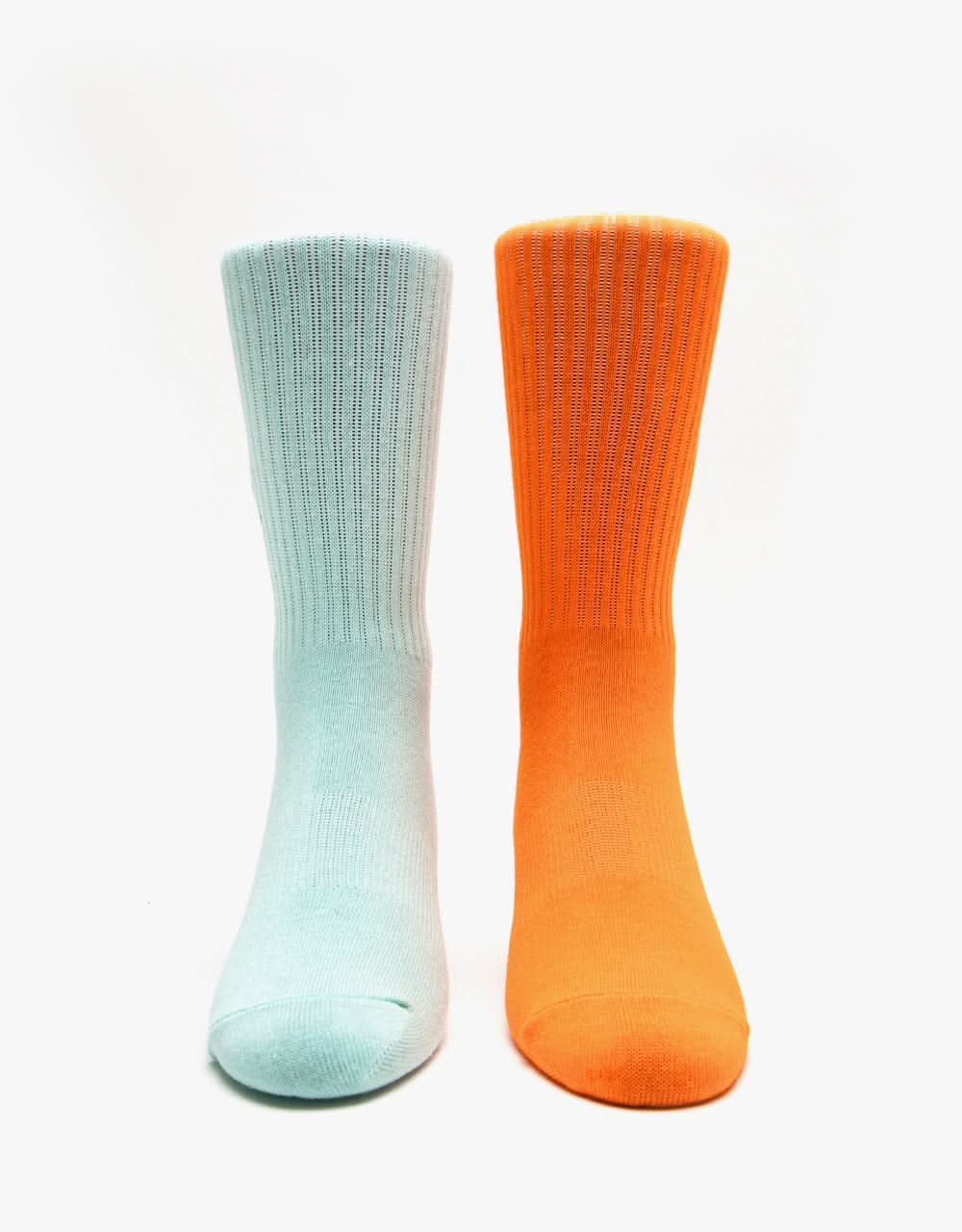 Santa Cruz Womens Mini Hand 2 Pack Socks - Orange/Blue