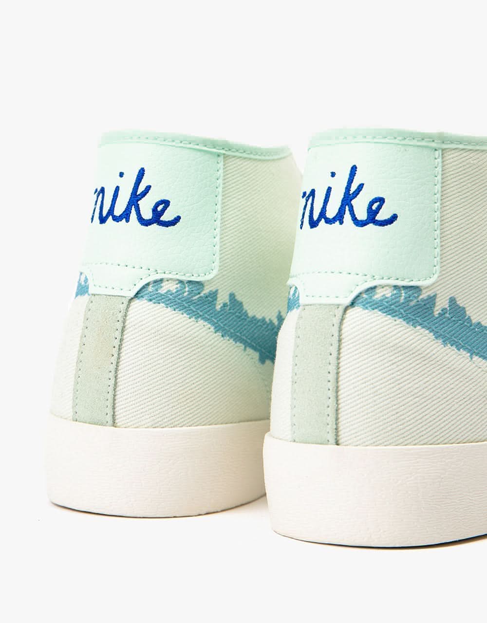 Nike SB BLZR Court Mid Premium Skate Shoes - Barely Green/Boarder Blue-Barely Green