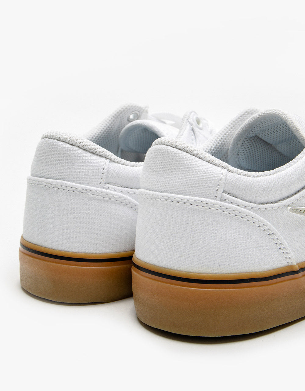 Nike SB Chron 2 Canvas Skate Shoes - White/Light Bone-White-Gum Light Brown