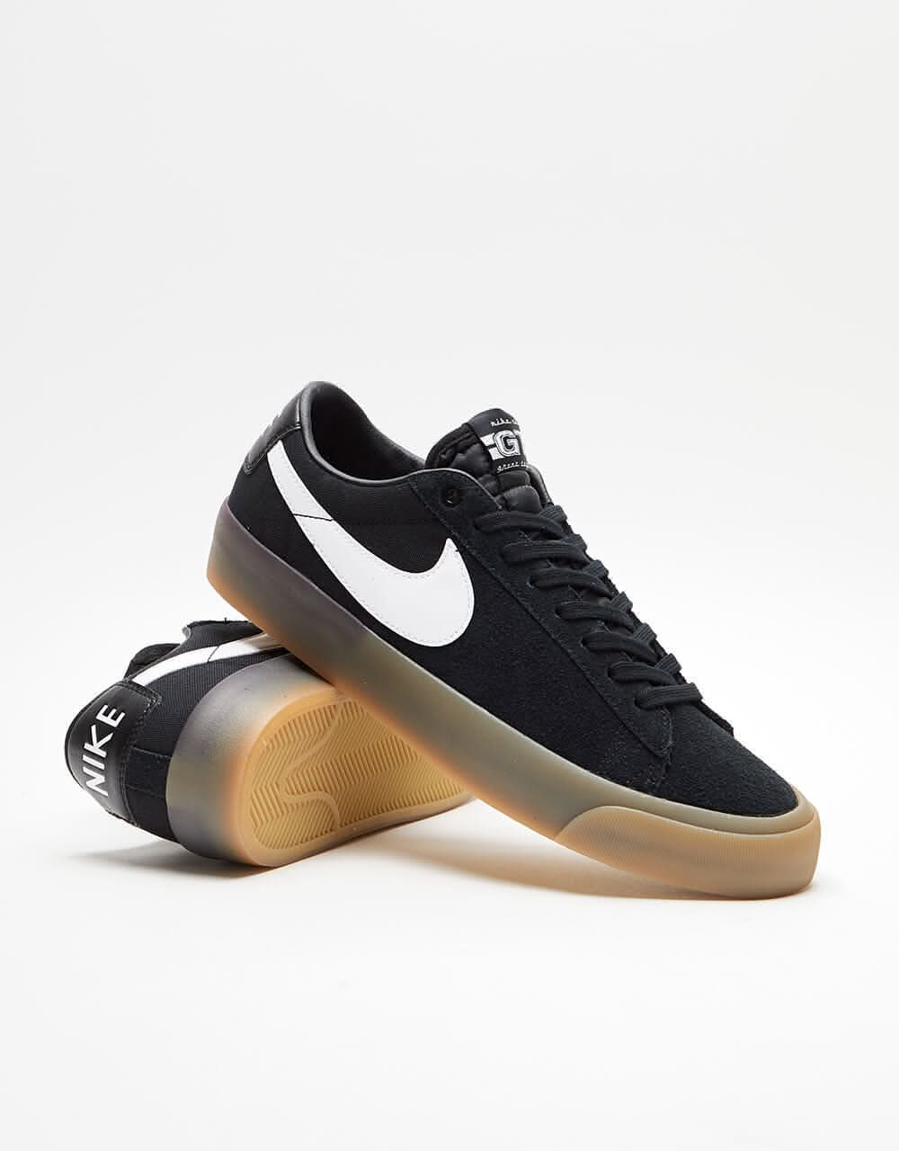 Nike SB Zoom Blazer Low Pro GT Skate Shoes - Black/White-Black-White