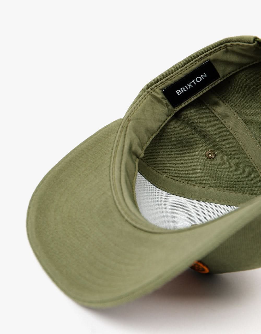 Brixton Crest C Medium Profile Snapback - Mermaid/Burnt Orange