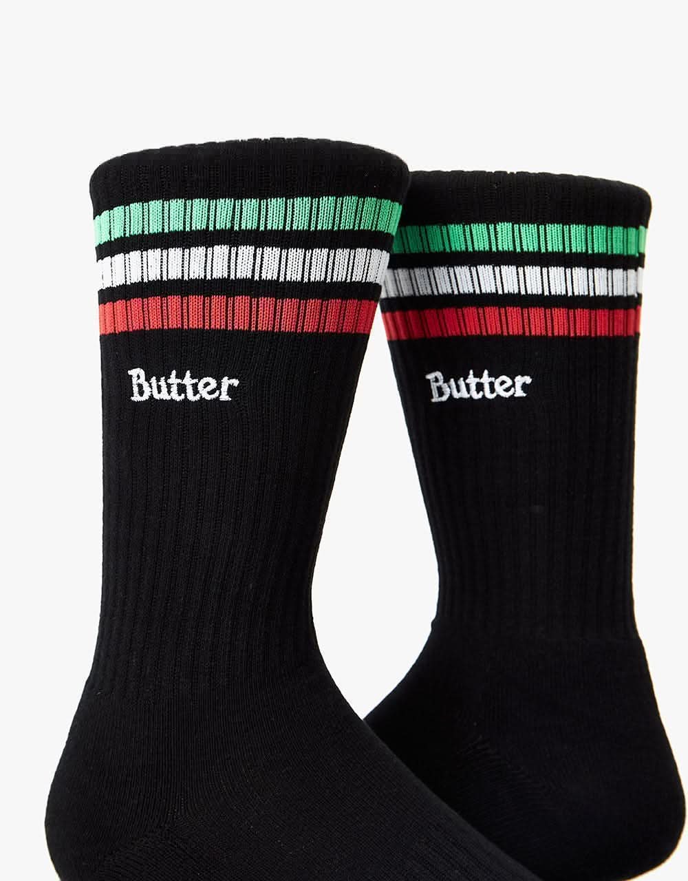Butter Goods Stripe Socks - Black