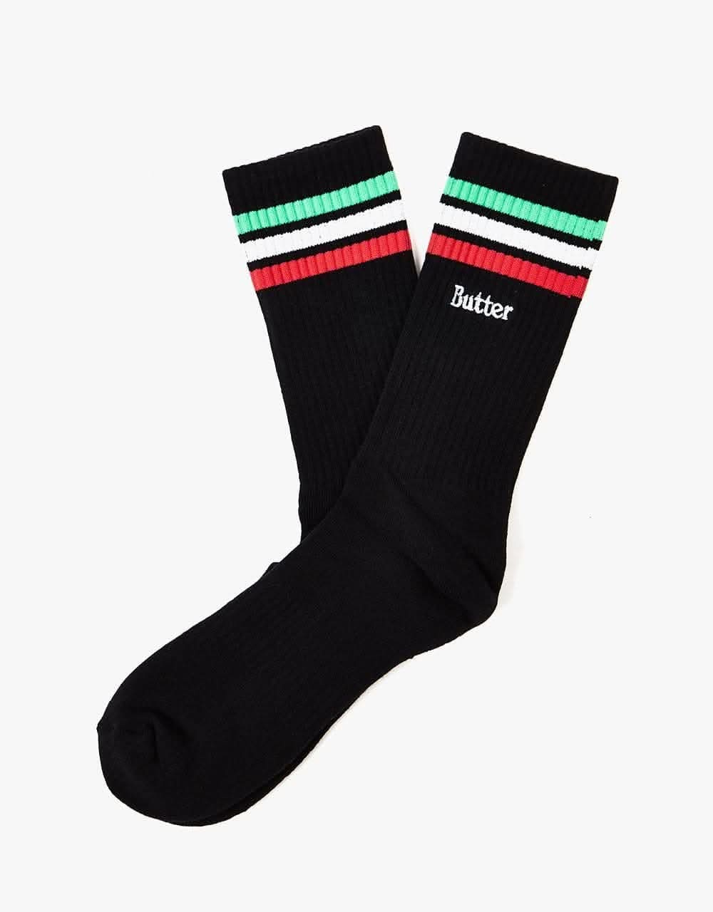 Butter Goods Stripe Socks - Black