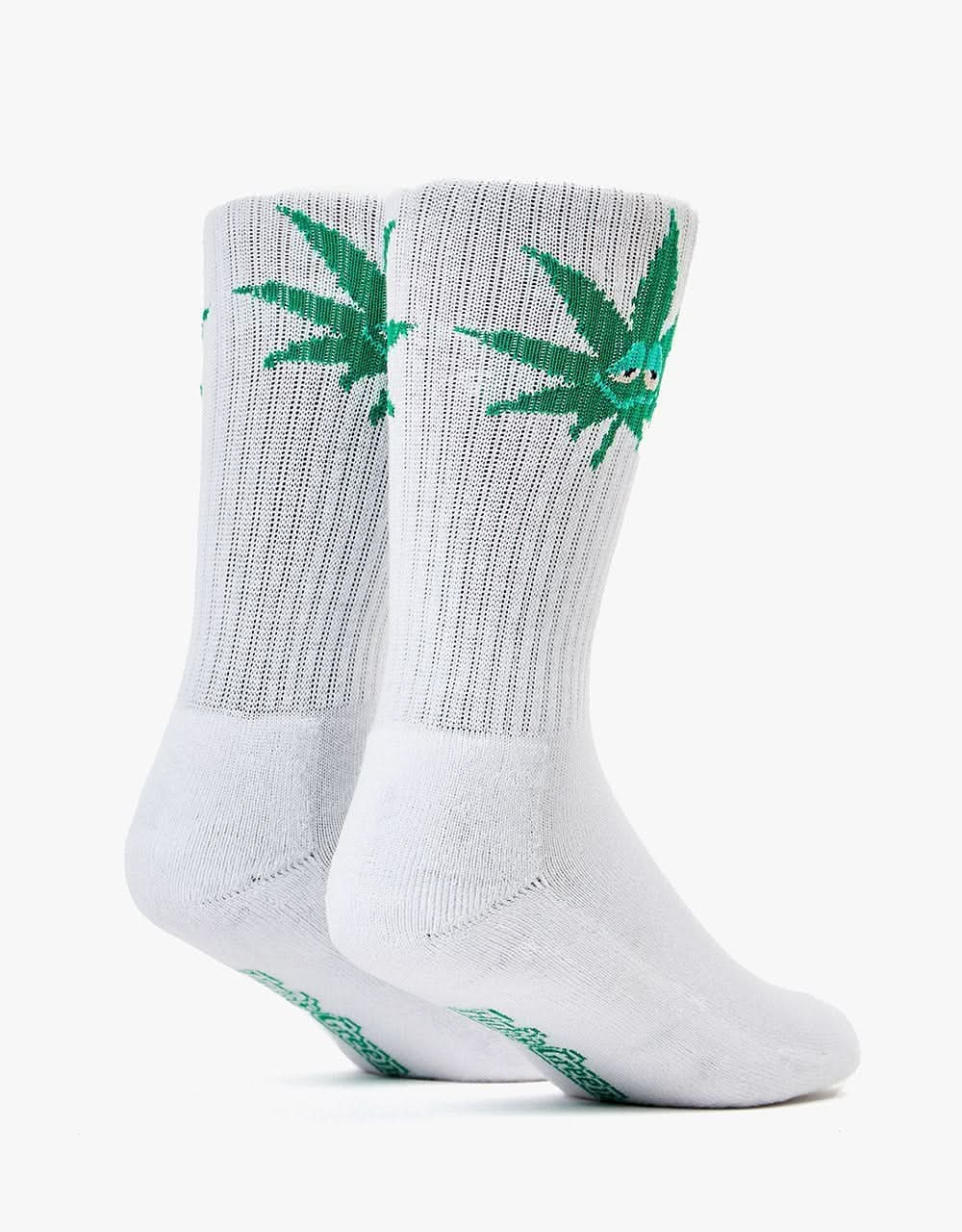 HUF Green Buddy Spotlight Socks - White