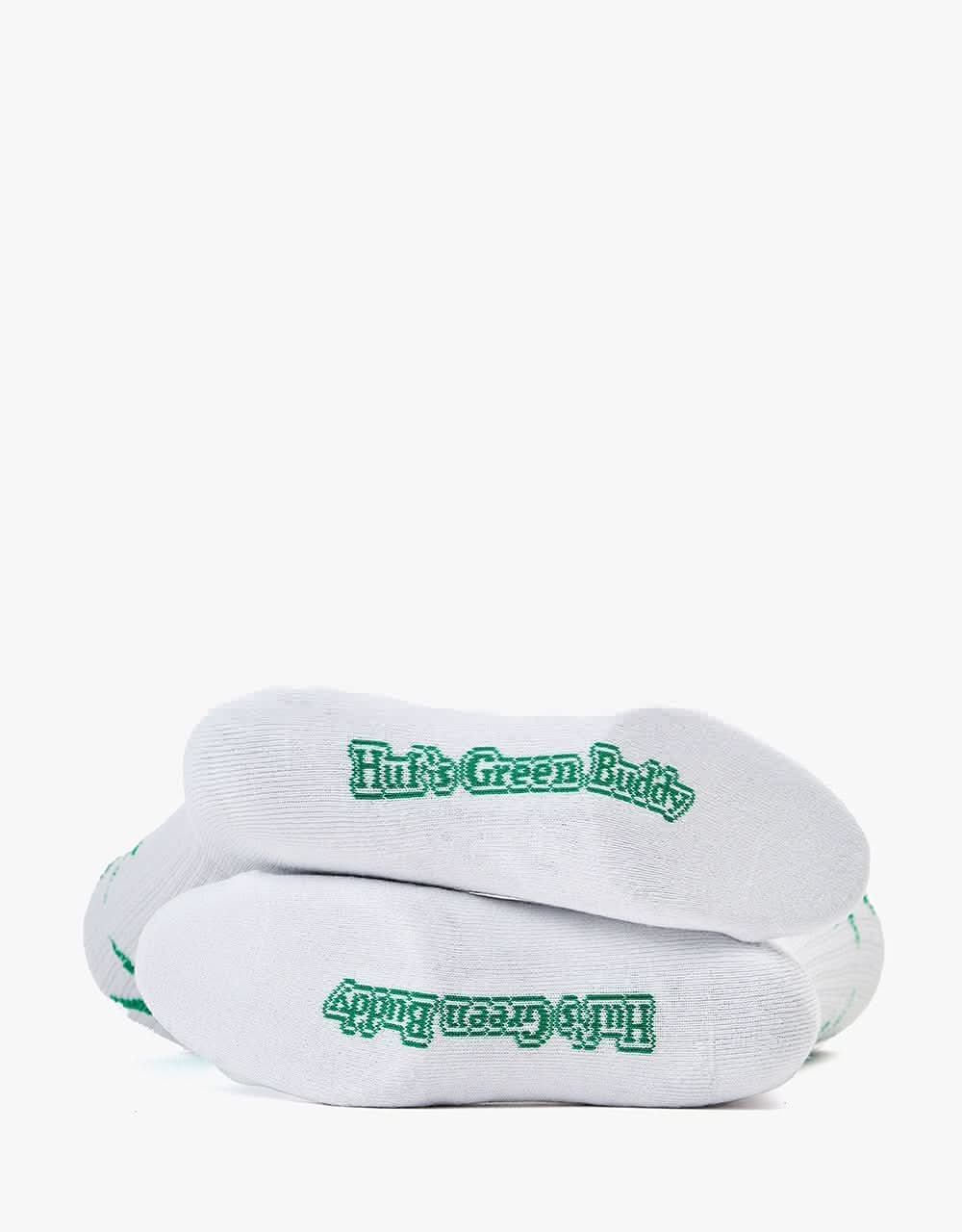 HUF Green Buddy Spotlight Socks - White