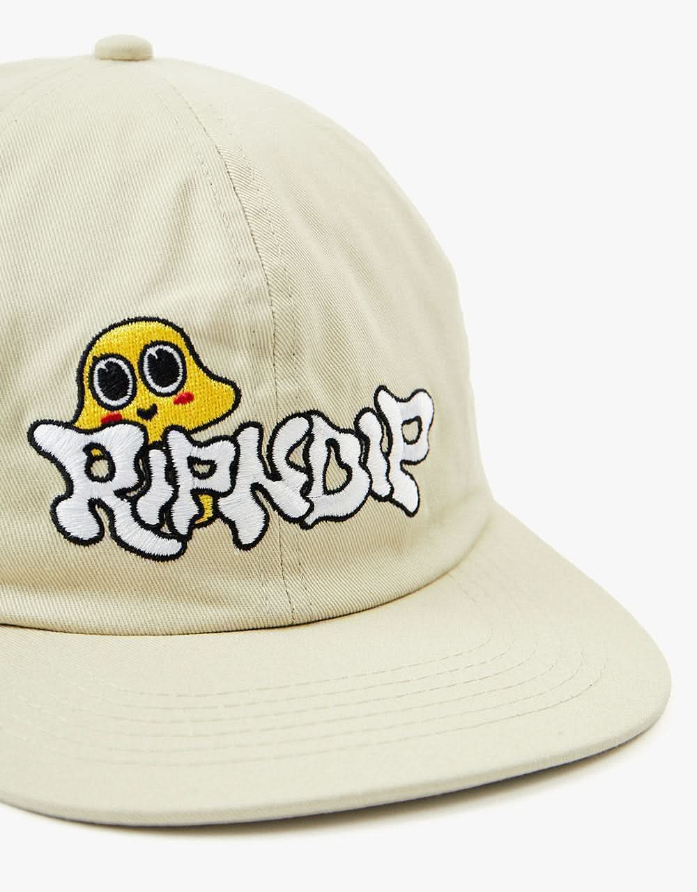 RIPNDIP Shroom Mania Strapback Cap - Bone Mineral Wash