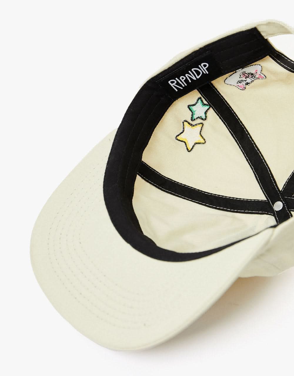 RIPNDIP Shroom Mania Strapback Cap - Bone Mineral Wash